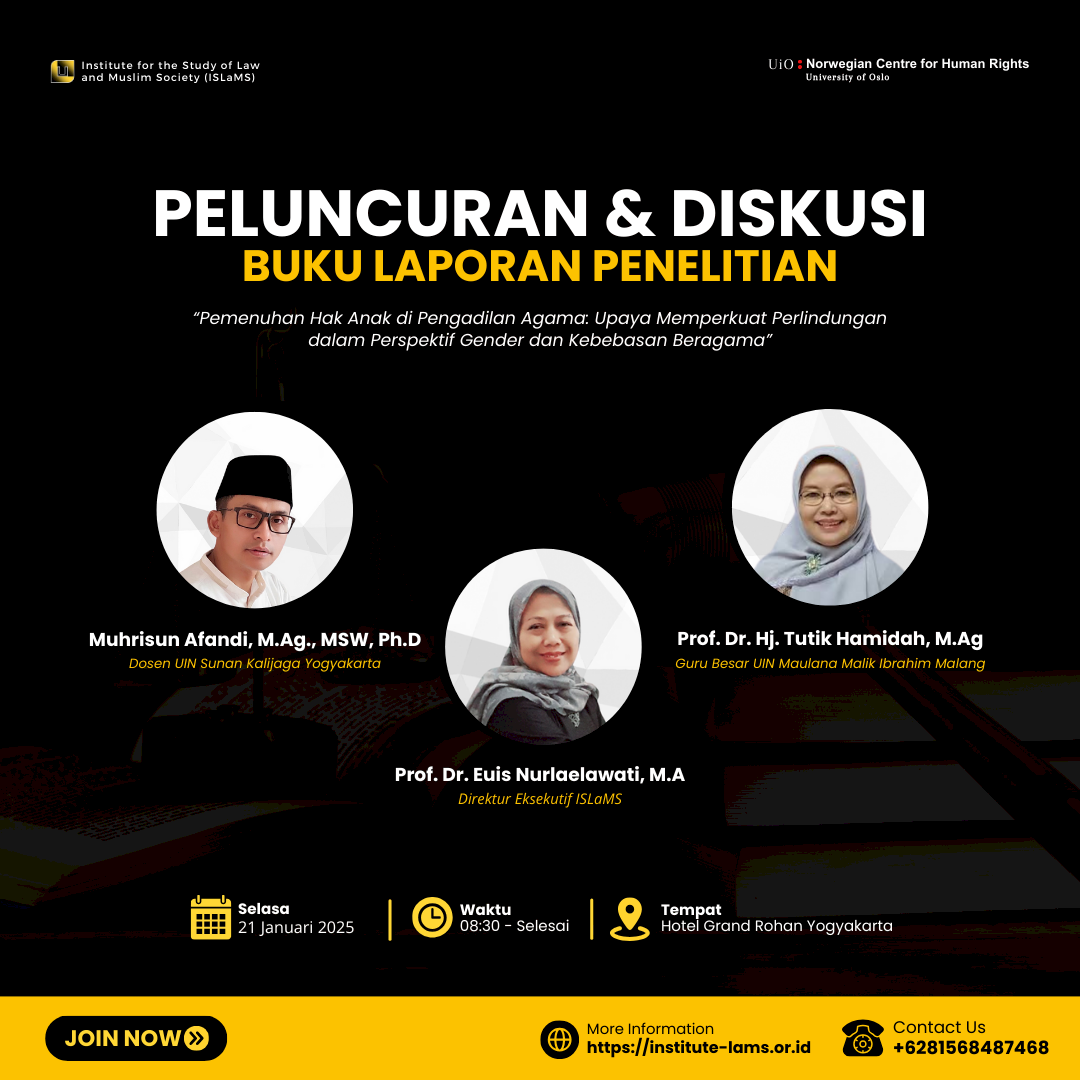 PELUNCURAN & DISKUSI BUKU LAPORAN PENELITIAN